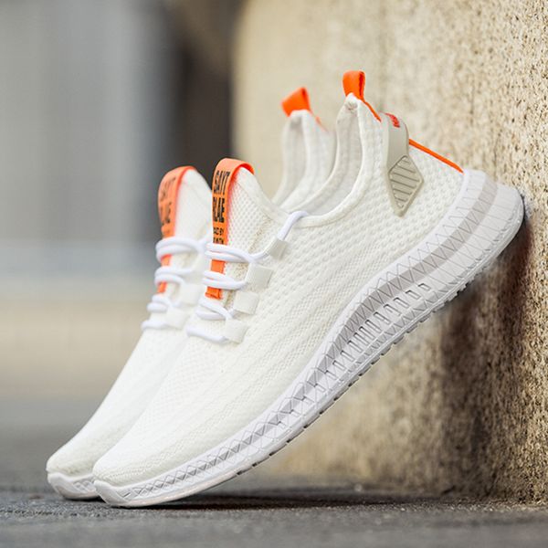 

new mesh fashion sneakers men casual shoes lac-up lightweight shoes male comfortable breathable walking shoe zapatillas hombre, Black