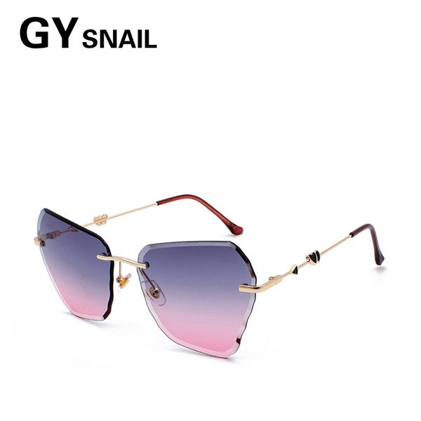 

gysn rimless sunglasses women men fashion brand sunglasses metal sun glasses for female male trendy sunglass uv400, White;black