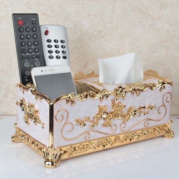 

new european multi-function tissue storage box acrylic desk car organizer for napkin paper towel drawer container table decoration