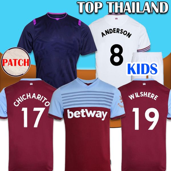 

MEN + KIDS 19 20 West Soccer Jersey United 2019 2020 Ham home away NOBLE jerseys ANDERSON ARNAUTOVIC ANTONIO football shirt uniforms kit
