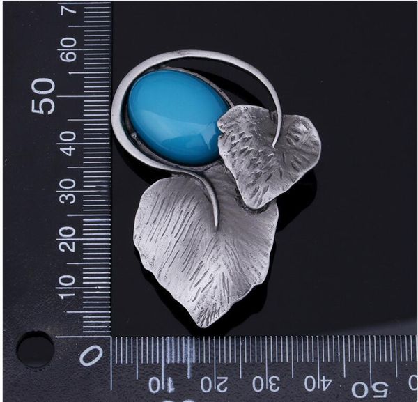 

2020t vintage leaves brooches for women 2018 resin plant brooch pins jewelry in many colors wholesale, Gray