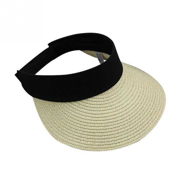 

new straw sun visor hats women's large brim foldable cap wide brimmed empty beach straw protection sunscreen hats sombrero, Blue;gray