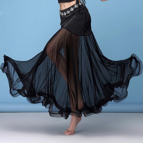 

black belly dance skirt floor-length skirt bellydance for women flamenco skirts fish tail oriental belly dance long, Black;red