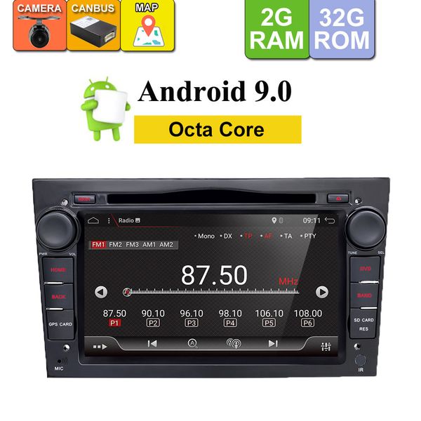 

2 din автомобильный радиоприемник 2g 32g android 9.0 автомобильный dvd радио стерео плеер для astra h g j vectra antara zafira corsa map cam