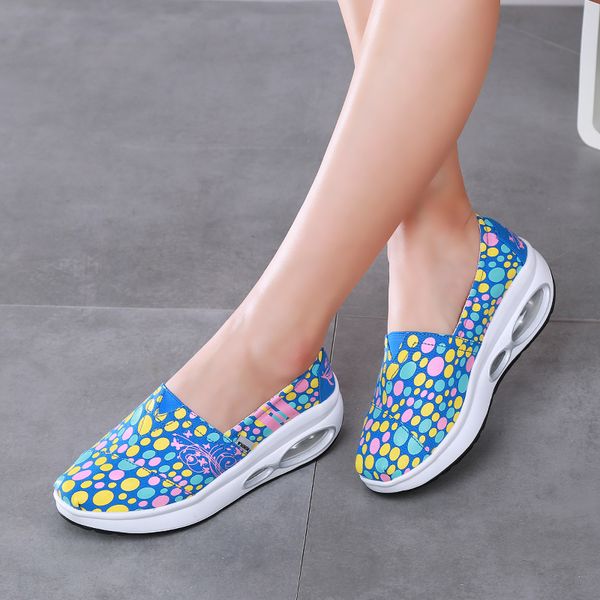 

women breathable slim wedges canvas sneakers shoes women platform swing, Black;yellow