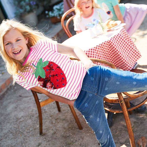 

Девушки летние топы Детские футболки Единорог животных аппликация девочка одежд