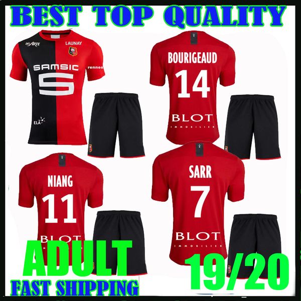 

Kit tade rennai 19 20 home occer jer ey 2019 2020 renne maillot de foot arr niang bourigeaud andre hunou men et football hirt
