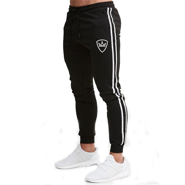 

men jogging pants running trousers fitness sport pencil pants men cotton soft bodybuilding joggers gym trousers running tights, Black