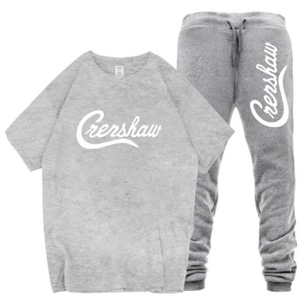 

mens designer tracksuits rip pop singer suits casual short sleeve t shirts long pants teenager sports suits, Gray