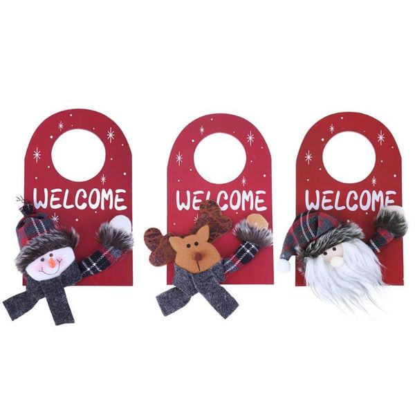 

christmas wood door handle pendant xmas hanging ornaments decor