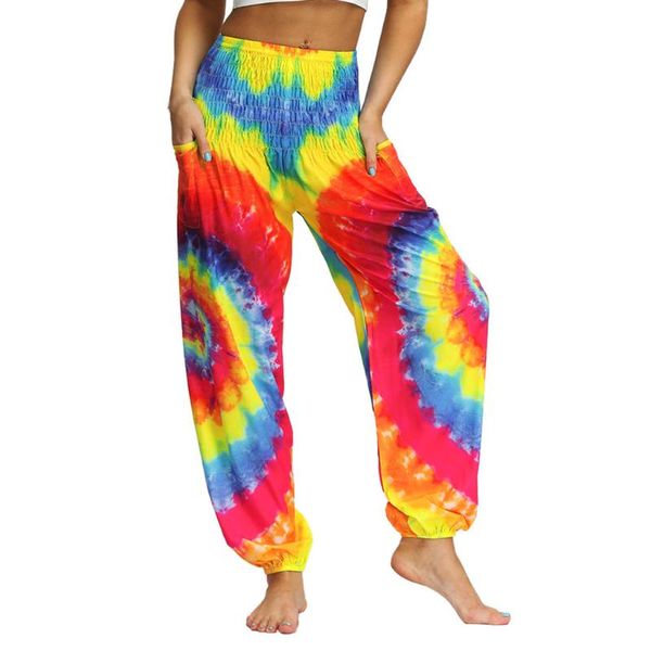 

womail women high waist wide leg pants casual loose hippy trousers baggy boho aladdin pants roupas feminina plus size, Black;white