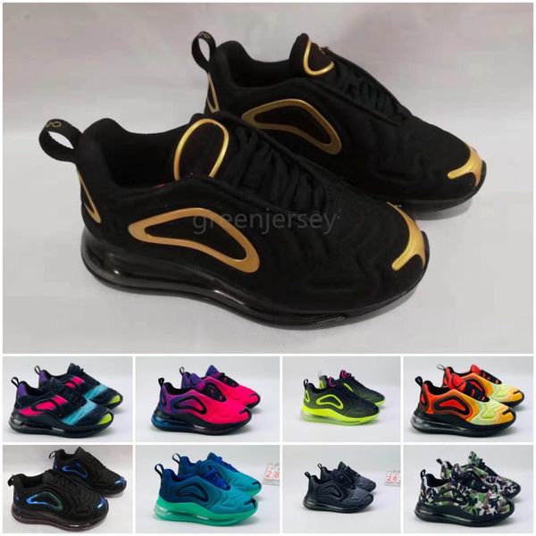 

720s northern lights toddler infant running shoes kids enfants sea forest desert designer sneakers children pink sea sunrise sports shoes, Black