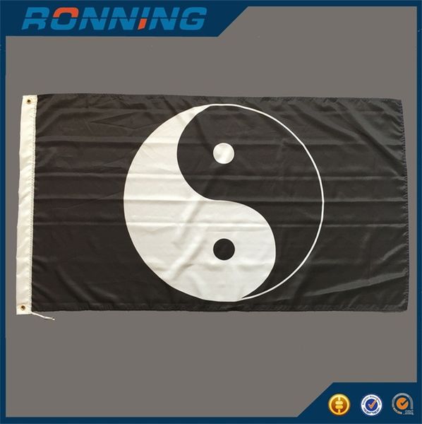 Tai Chi Peixe bandeira da bandeira 90x150cm 3x5 Ft Hot Sale China Feita de poliéster Imprimir bandeiras de pirata Venda, frete grátis