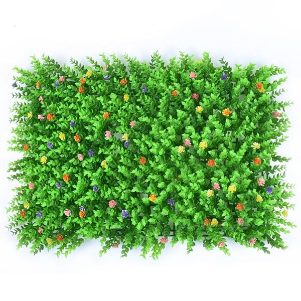 

plastic artificial plant simulated lawn garden fake fence mat panel lattice wall decorations for home wedding balcony party 20e