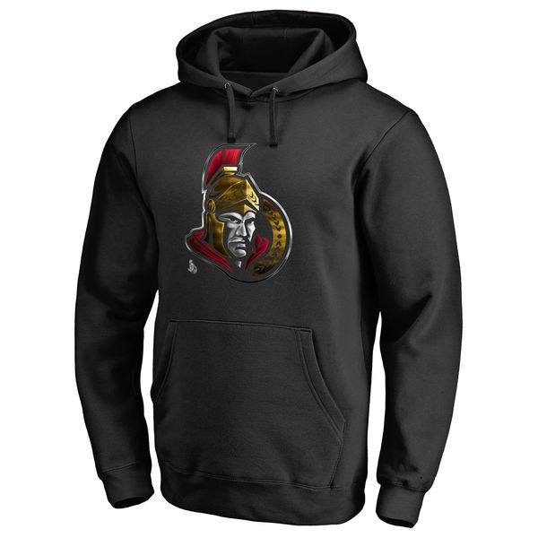 

men's ottawa senators fanatics branded black ash red green gray sport hoody embroidery primary logo pullover hoodies long sleeve outdoo