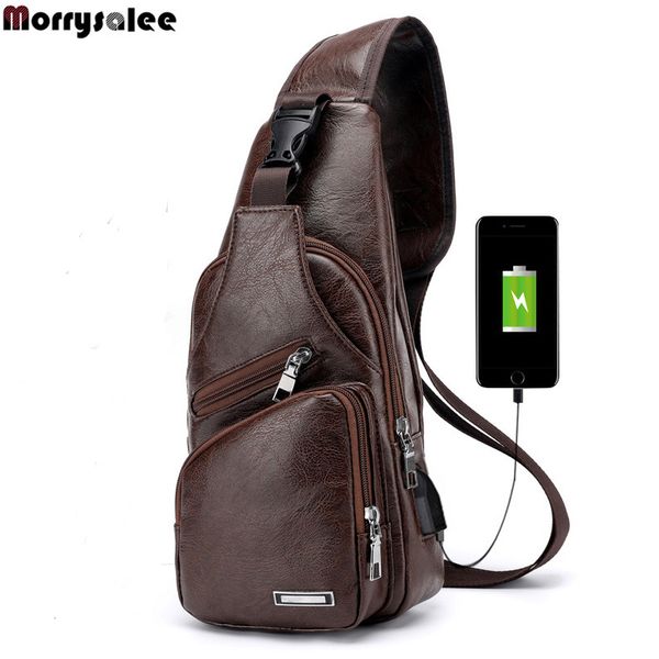 

мужская crossbody сумка мужских usb chest сумка конструктор сумка кожа плечо сумка diagonal пакет новый back pack путешествие