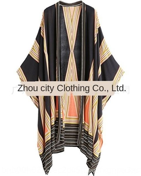 

positioning printing cotton long shawl coat bikini beach bikini shirt coat shirt blouse women medium and long loose cardigan women, White;black