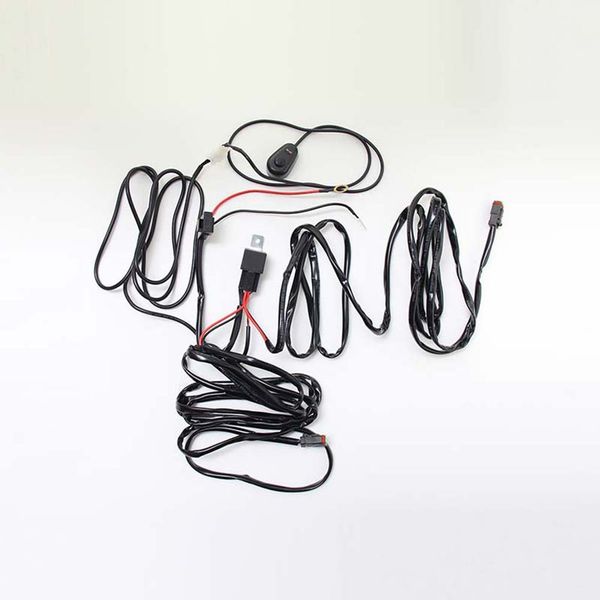 

2m 2-in-1 car work light wiring harness on/off switch led fog lamp switch universal for off-road spotlights relay kit