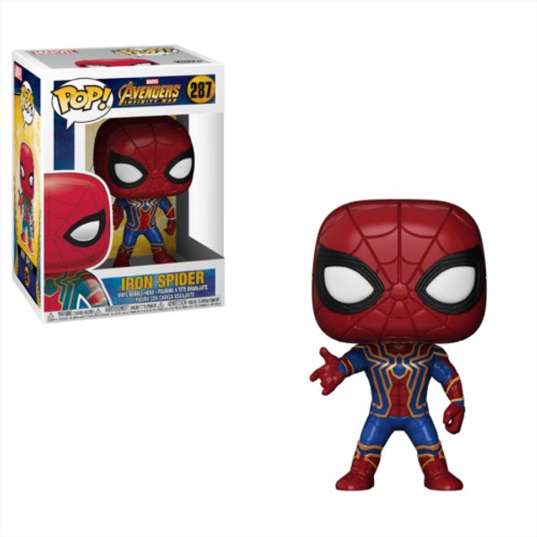 

funko pop iron spider man avengers infinity war #287 marvel comics vinyl figure toy with box cool boy girls gift toys