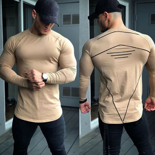 

HIRIGIN Fashion Men's Slim Fit O Neck Long Sleeve Muscle Tee T-shirt Casual Tops Men Autumn Winter Softable Sports Casual TEE