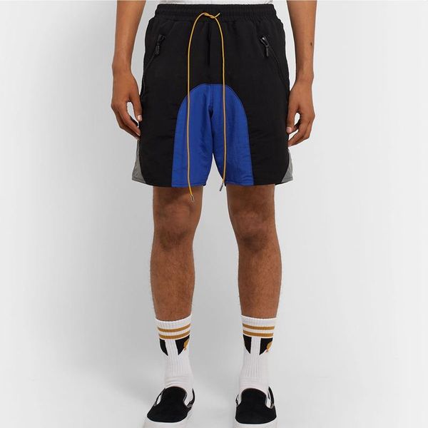 

20ss reflective elastic waist shorts color matching logo printed high street drawstring pants outdoor short pants sport shorts hfymkz200, Black