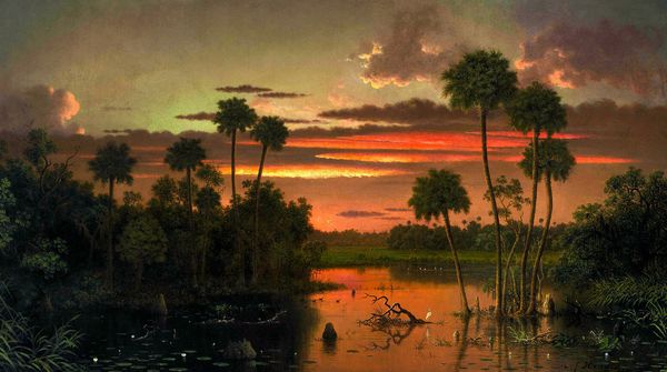 

martin johnson heade the great florida sunset home wall art decor handpainted &hd print oil painting on canvas wall art canvas pictures 0902