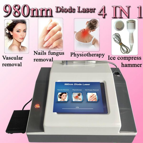 

4 in 1 laser 980nm diode laser vascular removal, spider vein removal machine physical therapy lipolysis beauty equipment for sale