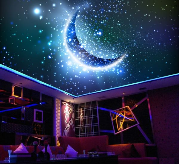 

3d ceiling murals wallpaper fantasy starry moon stars living room ceilings