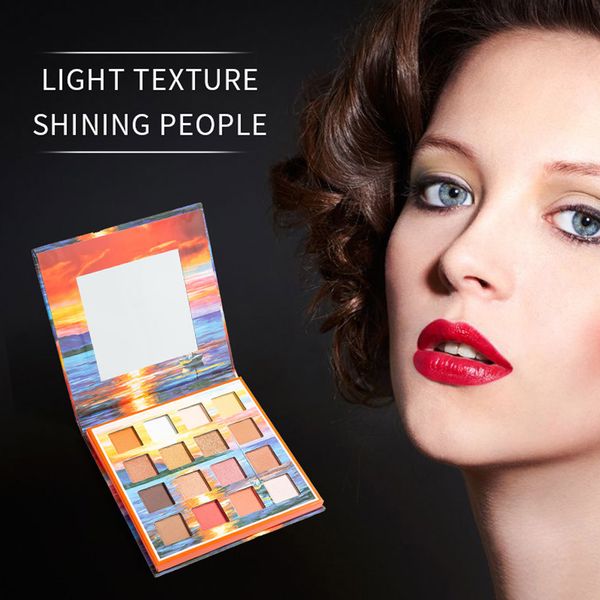 

16 colors glitter eyeshadow pallete brown dark matte shimmer waterproof eye shadow palette makeup pallete #a