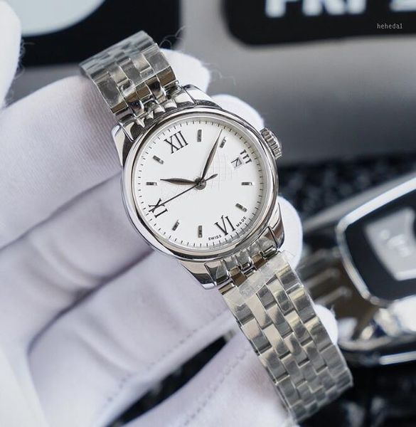 

women watch automatic movement 25mm 316l stainless steel watchcase women sports wristwatches waterproof t41.1.183.331, Slivery;brown