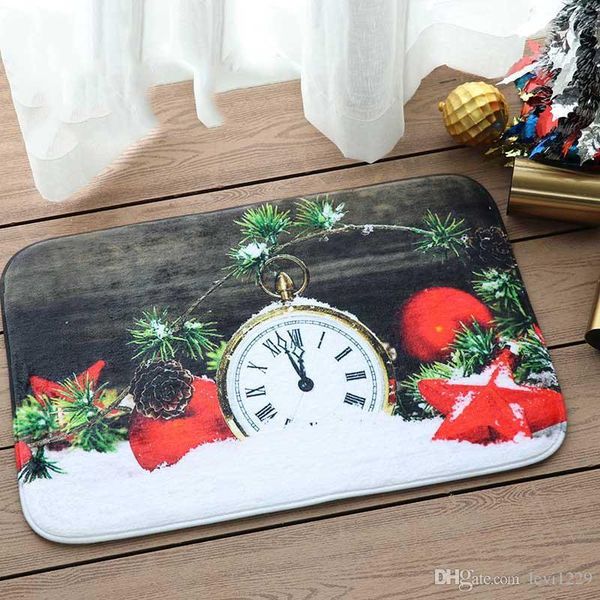 Santa Claus Home Printing Christmas Mat Bathroom Door Living Room Bedroom Floor Mat Christmas Carpet Holiday Decoration 329 Gulistan Carpet