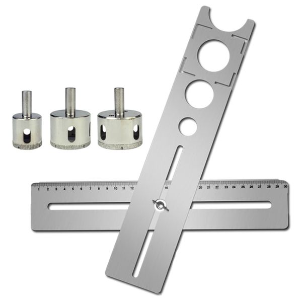 

new stainless steel ceramic tile hole locator universal punching tool portable