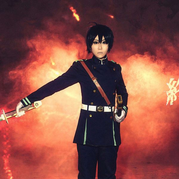 

yuichiro hyakuya costumes cosplay uniform japanese anime seraph of the end clothing masquerade/mardi gras/carnival costumes supply from stoc, Black