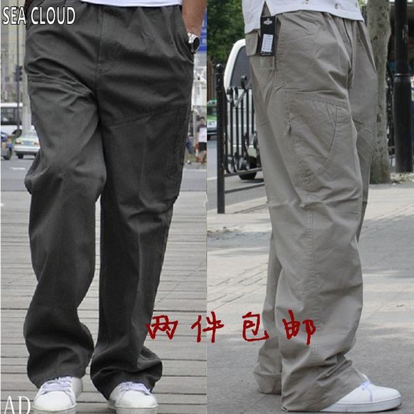

82 summer thin male fashion pants casual multi-pocket tooling plus size 4xl 5xl 6xl 3xl casual pants trousers, Blue