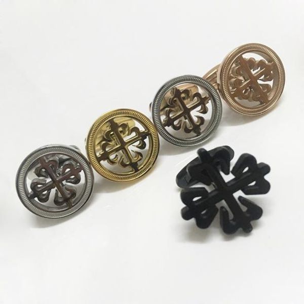 

luxury stainless steel cufflinks sleeve nail men cuff link french's cuff round plum flower luxury cufflink 1 pair, Silver