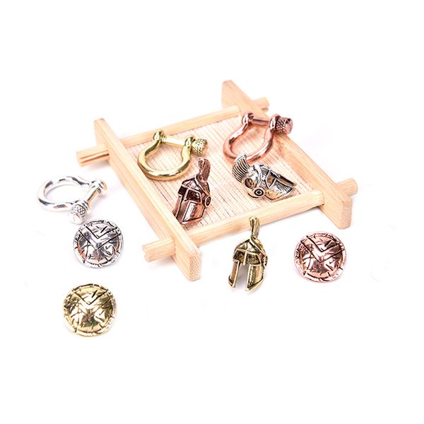 

umbrella rope beads metal charms brass knife beads shield umbrella rope edc lanyard cross paracord bead wholesale