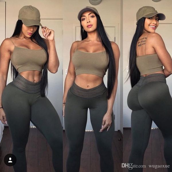 

new fashion push up leggings women high waist workout leggings pure color bodybuilding jeggings women 2019 sale, Black