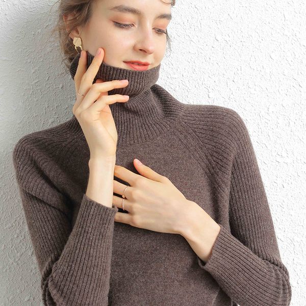 

merino wool cashmere sweater 11 colors turtleneck raglan long sleeves sweater strips women's knitting pullovers 2020 new fashion, White;black