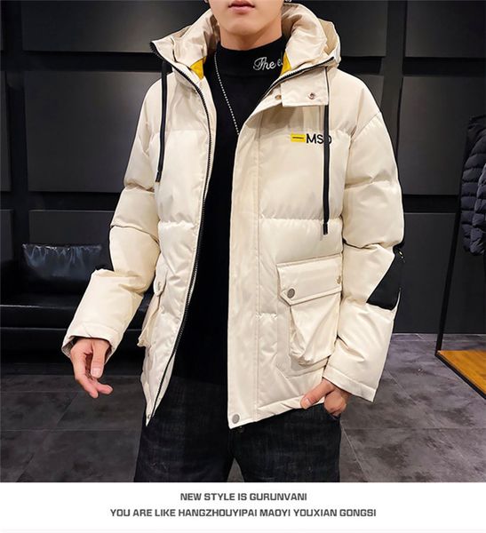 

зима дизайнер мужской хлопок пальто мода утолщаются длинный seelve с капюшоном вниз куртка молнии повседневный полупроводниковые цвет, Black;brown