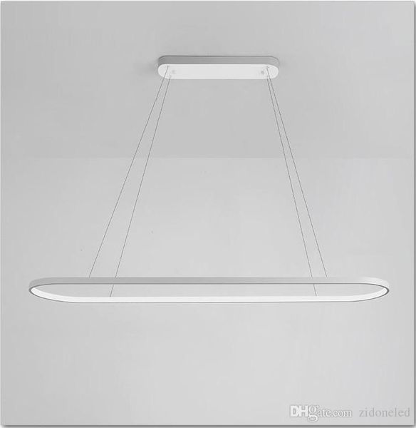 

modern oval led pendant light aluminum hanging light island lighting fixture for dining livingroom bedroom island ac85-265v