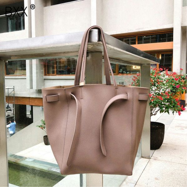 

bxx] solid color pu leather bucket bags for women 2019 shoulder crossbody messenger bag female handbags and purses hj245