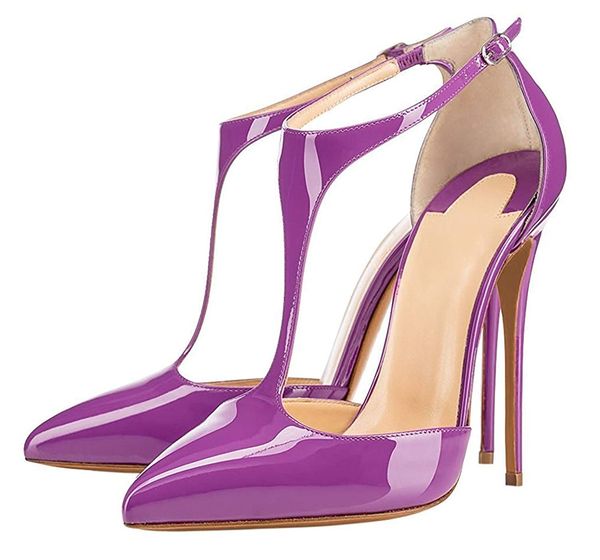 

designer shoes 2019 new fashion shoes pointed toes gladiator straps high heels women pumps stiletto heel chic shoes 12cm, Black