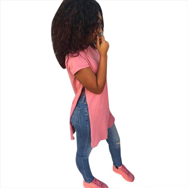 

women's round collar hem solid color t-shirt midi 1690 women's round collar hem solid color t-shirt midi 1690, White