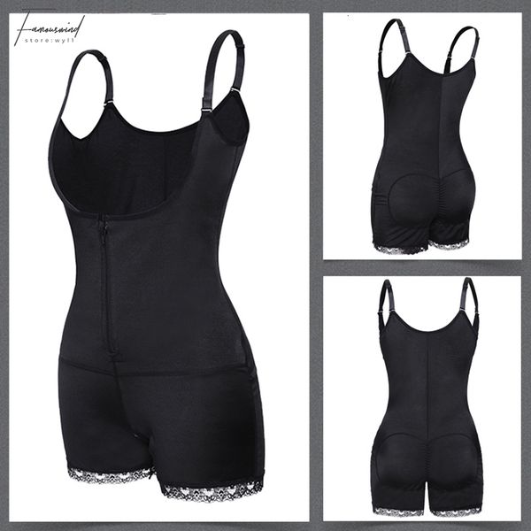 

body shapers women latex full body shaper modeling shapewear cincher underbust bodysuit jumpsuit pants zipper slimming corset womens, Black;white