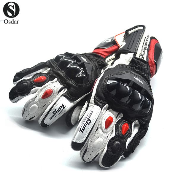 

new motorcycle racing knight leather gloves furygan ants afs18 bicycle touch screen glove, Black