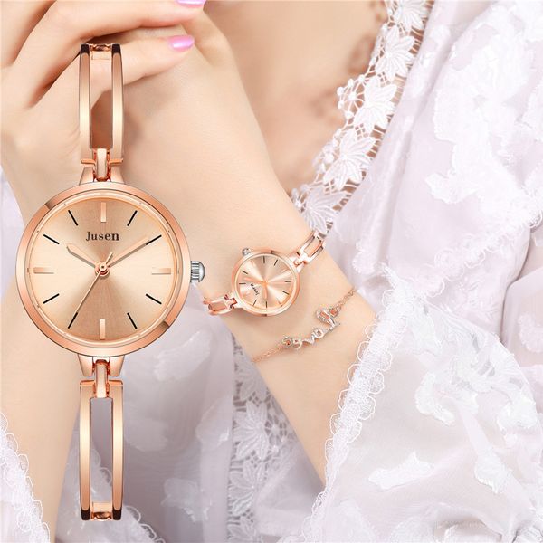 

classic stainless steel ladies watches fashion simple bracelet feamle analog quartz wristwatches, Slivery;brown
