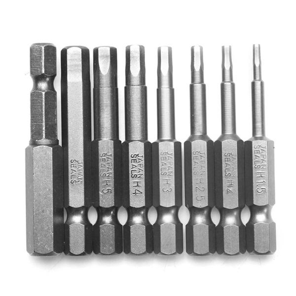 

8 pcs 1/4 inch screwdriver bits hexagon magnetic hexagon 50mm