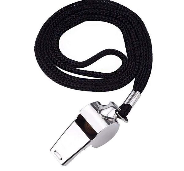 

100шт из нержавеющей стали металлический спортивный свисток, металлический рефери свисток и талреп футбол футбол sn4088