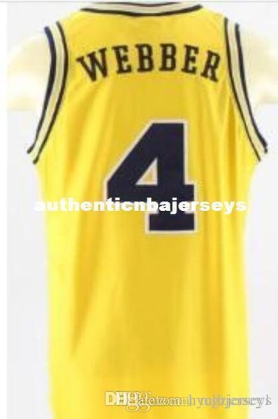 

men #4 chris webber unsigned gold embroidery jerseys sz s-xxxl, Black;blue