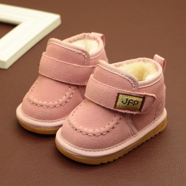 

2019 new children's boots children's non-slip snow boots cotton shoes soft bottom warmbaby toddler shoes baby booties